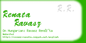 renata ravasz business card